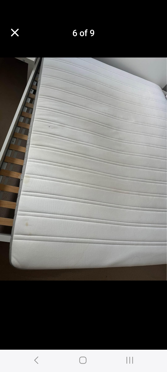 Ikea Queen Size bed  frame and mattress - photo 4