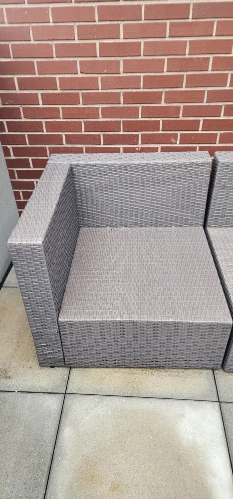 4 Piece Outdoor Wicker Sofa Set with Table (no cushions) image indicator(4)