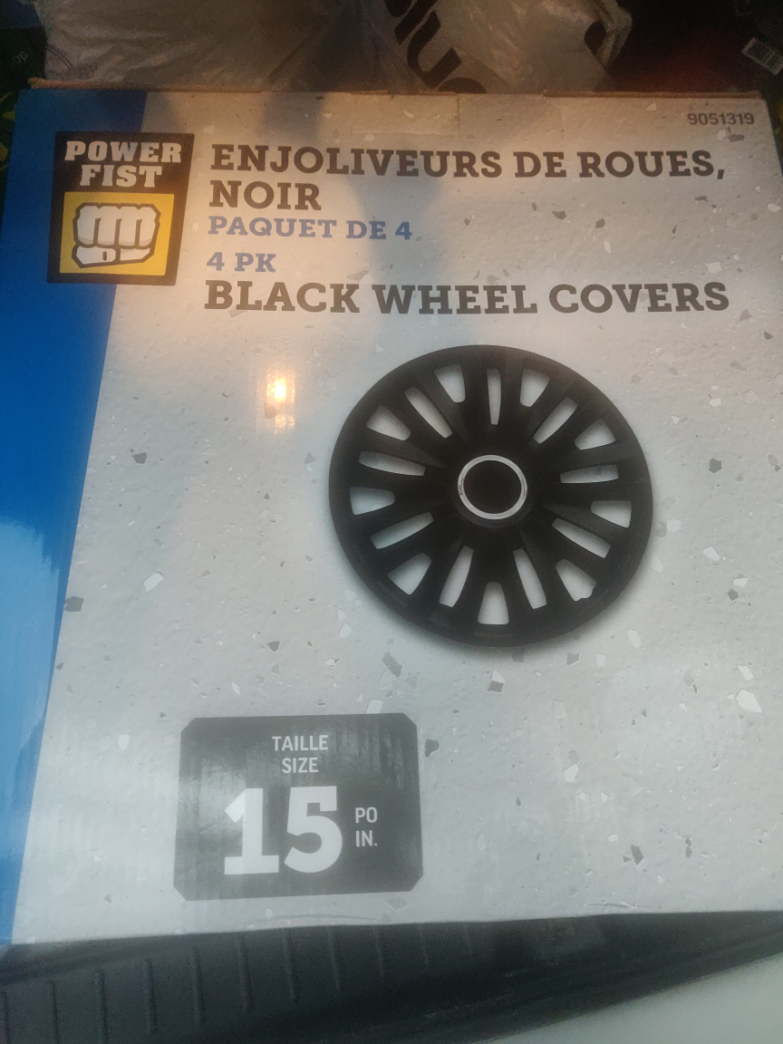 Powerfist Black Wheel Covers - 15 inch - photo 2