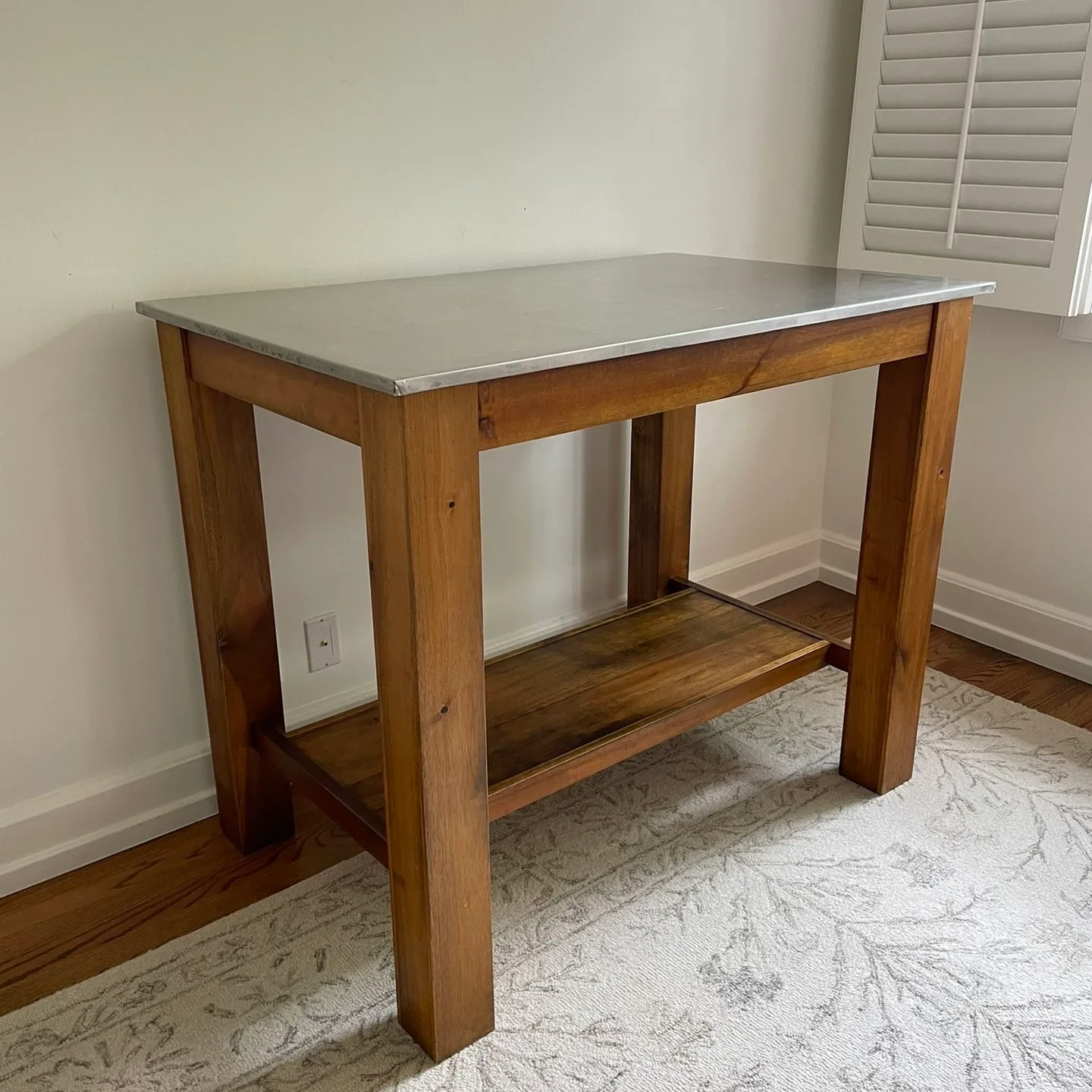 West Elm Counter Height Table with Stainless Steel Tabletop thumbnail