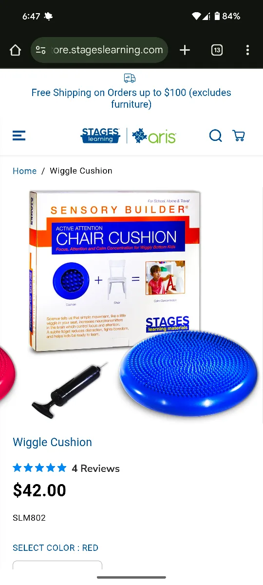 Active Attention Chair Cushion (for school, home, travel) image indicator(6)