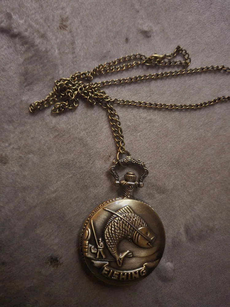 Vintage Style Fishing Pocket Watch thumbnail