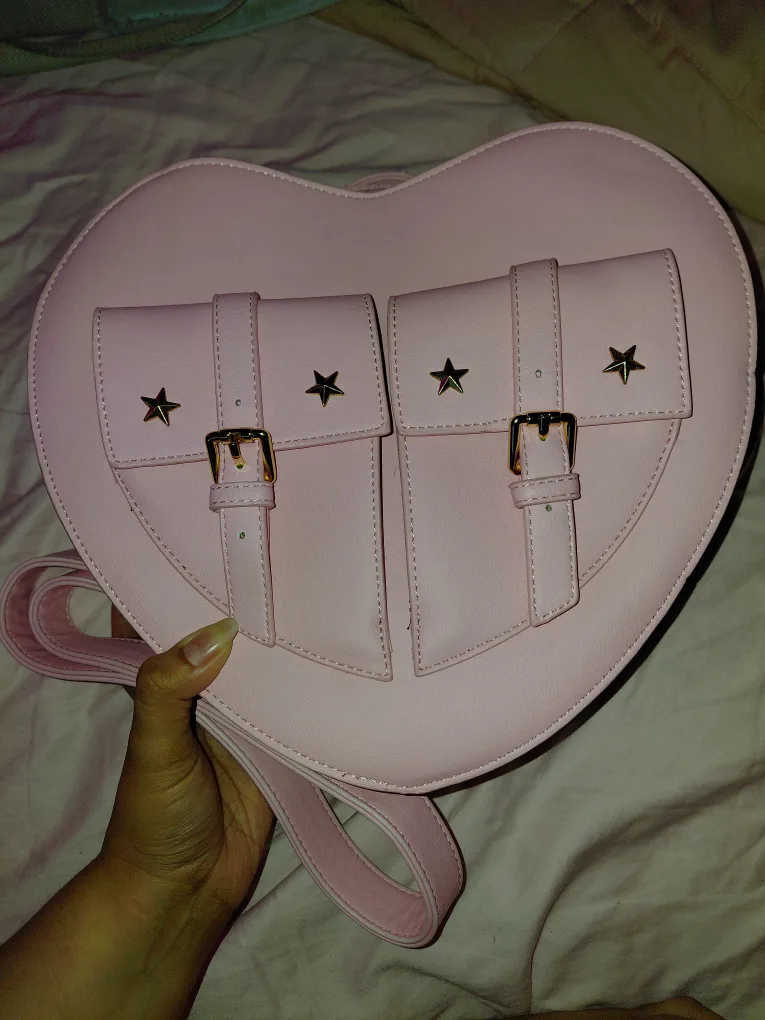 BisouLovely Heart Backpack - Pink thumbnail