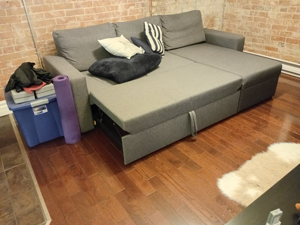Grey Sectional Couch with Storage - photo 3