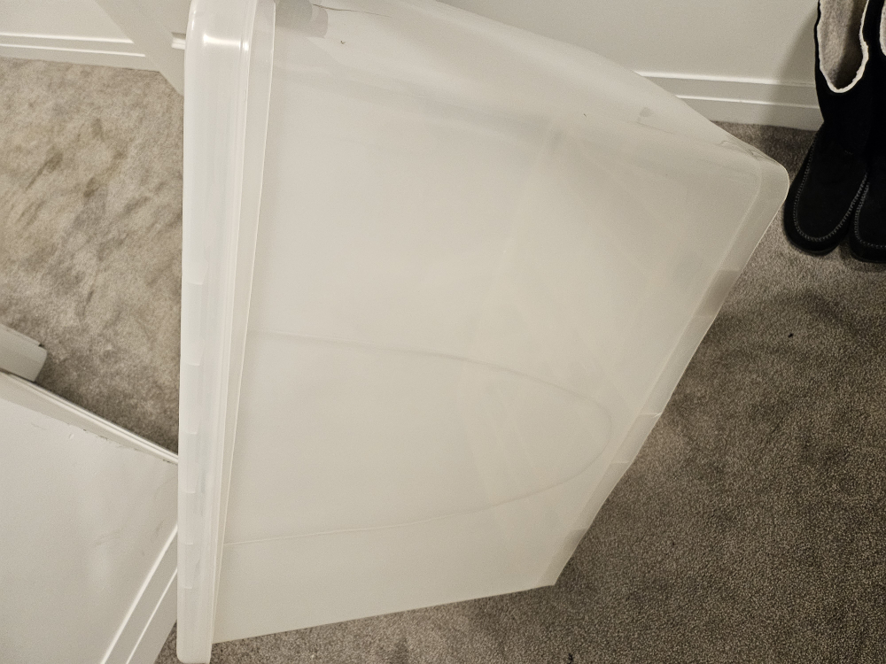 Clear Plastic Storage Container with Black Handles - photo 4