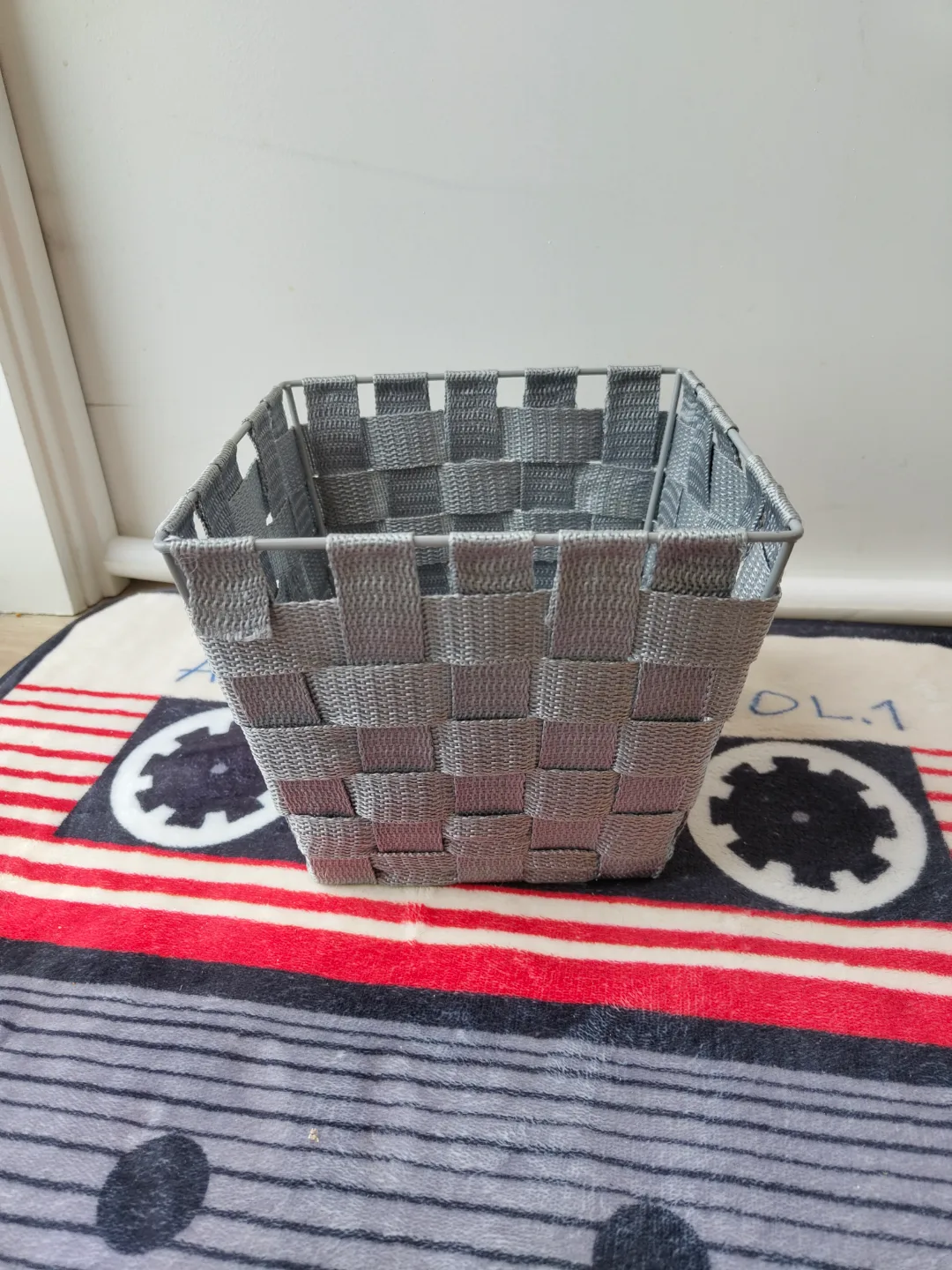 Woven Grey Storage Basket thumbnail