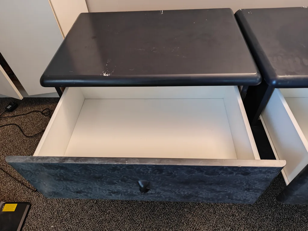 Two Navy Blue Bedside Dresser Set 💖🧡 image indicator(4)