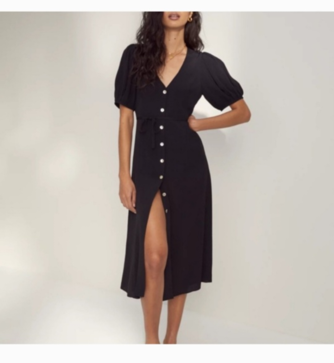 Aritzia Wilfred Free Black Midi Dress - Libretto