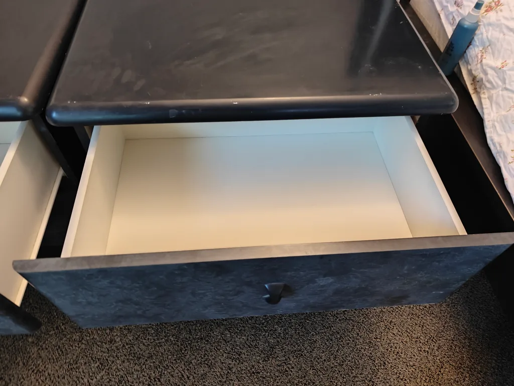 Two Navy Blue Bedside Dresser Set 💖🧡 image indicator(5)