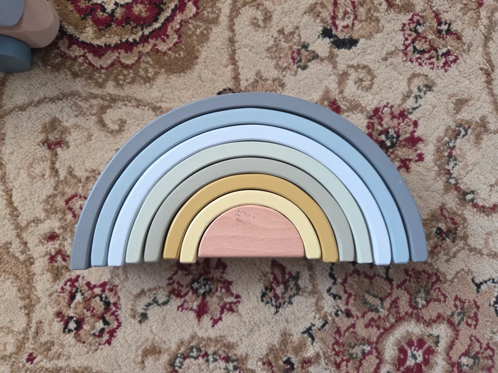 Wooden Rainbow Stacking Toy thumbnail