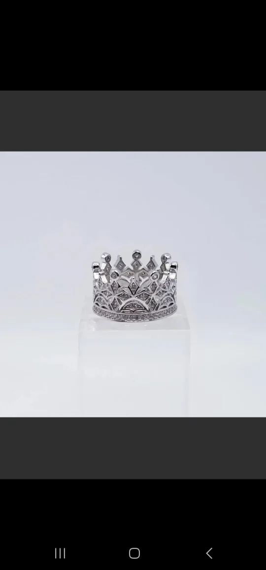 Crown Ring - Sterling Silver (Free Delivery) thumbnail