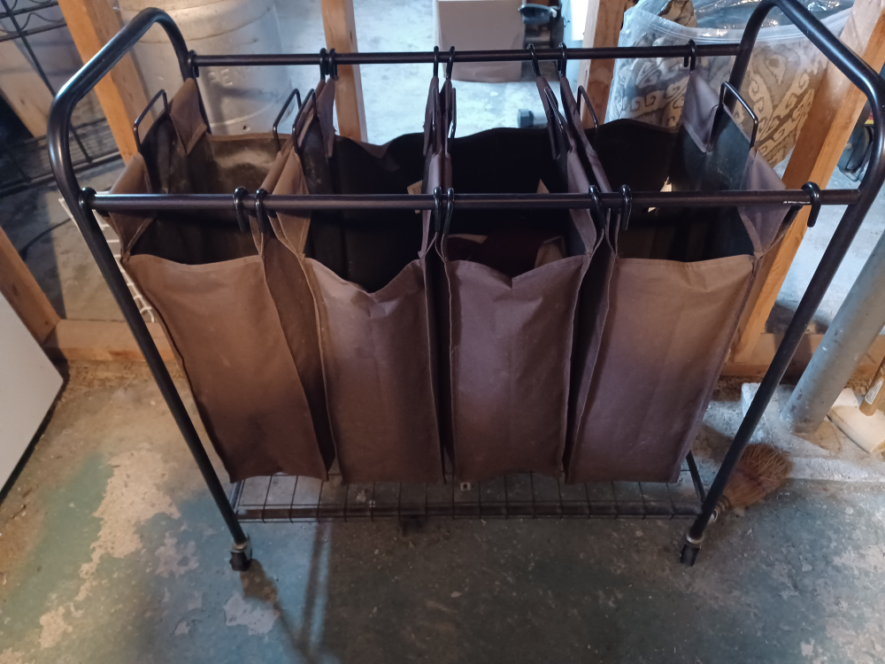 Laundry Sorter with 4 Bins