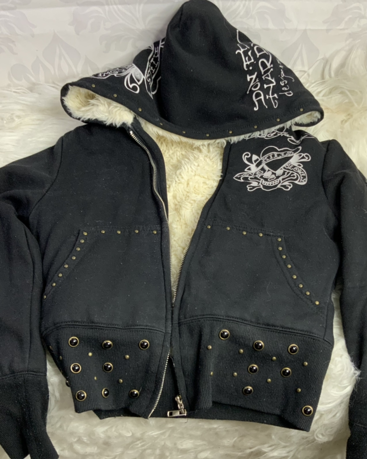 Ed hardy women’s furr hoodie - photo 3