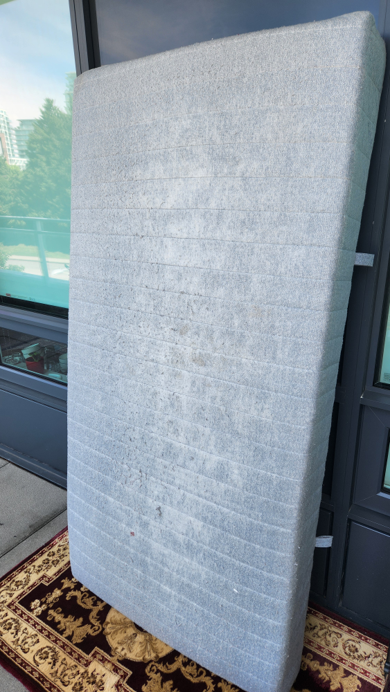 Grey spring twin mattress