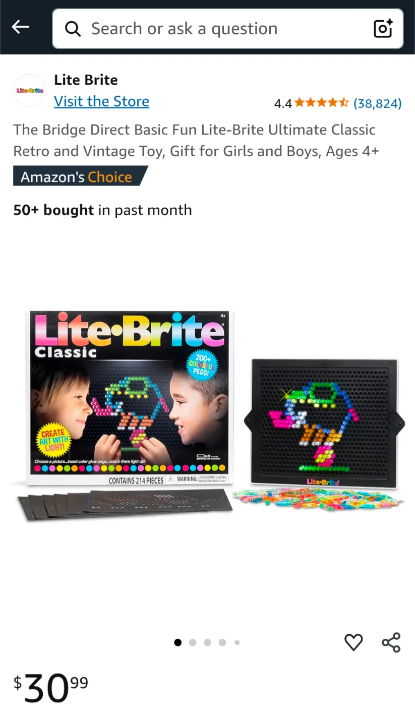 USED-LIKE NEW Lite-Brite Classic Retro Toy image indicator(5)