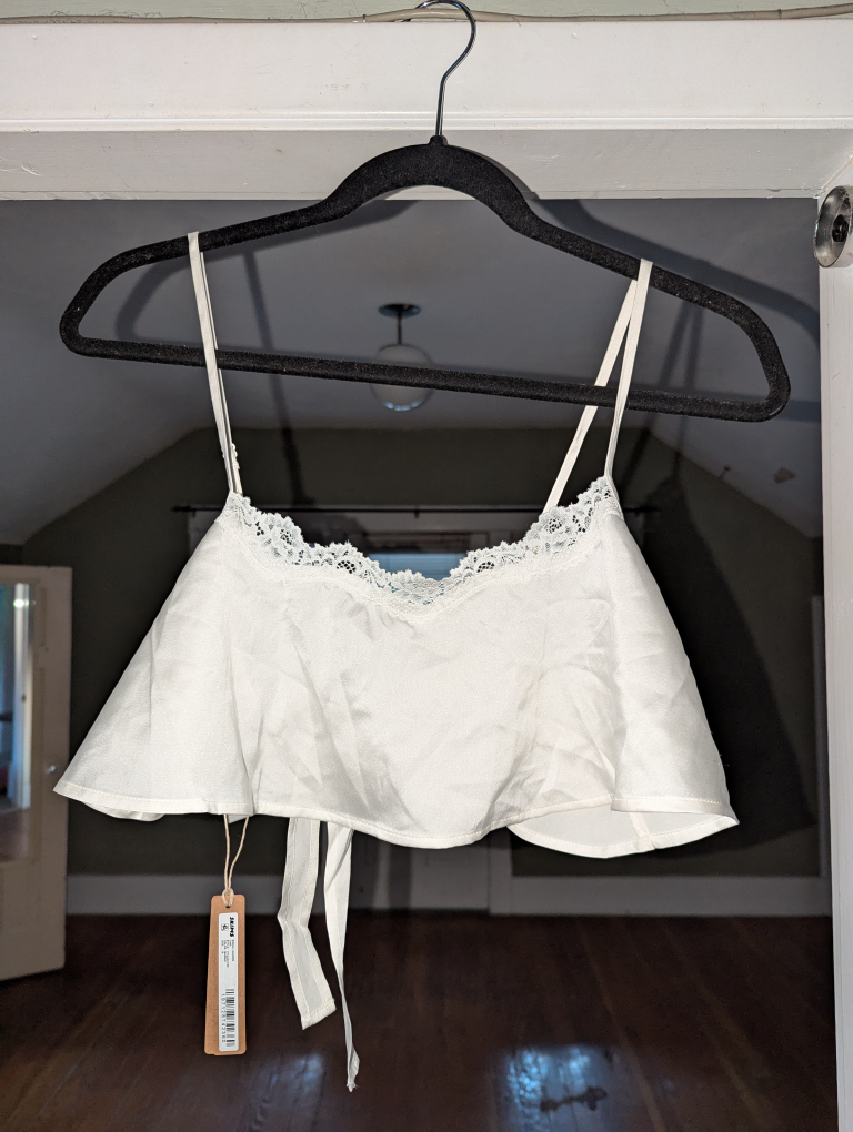 NWT SKIMS Bridal Silk Super Cropped Cami - photo 4