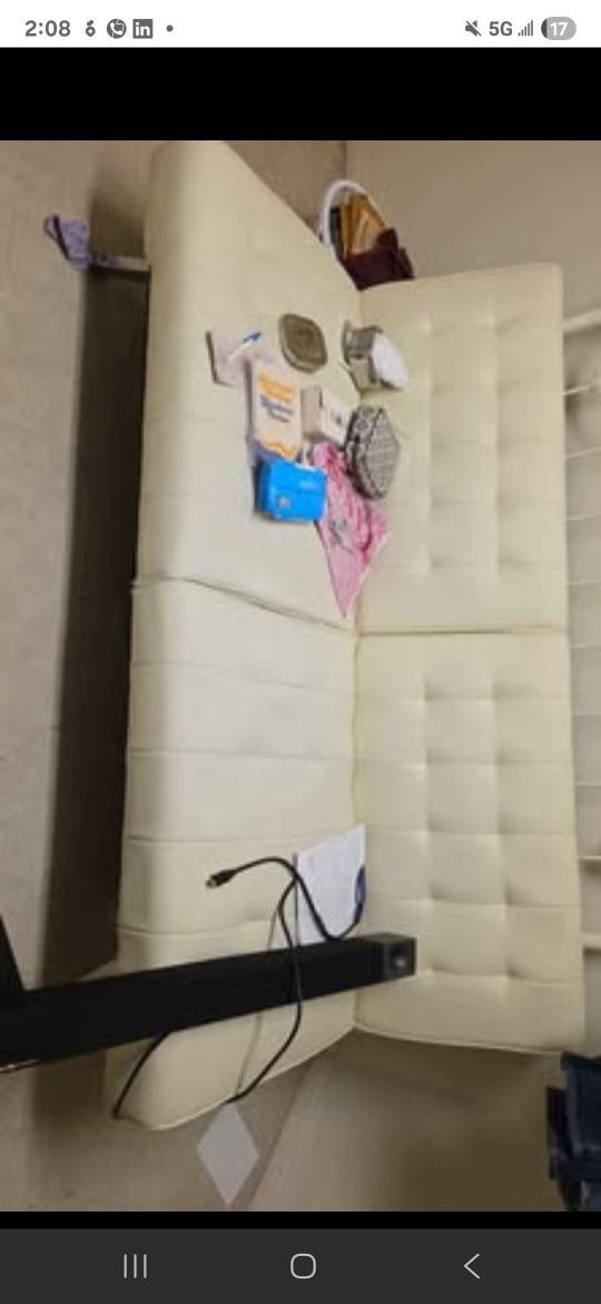 off white Futon