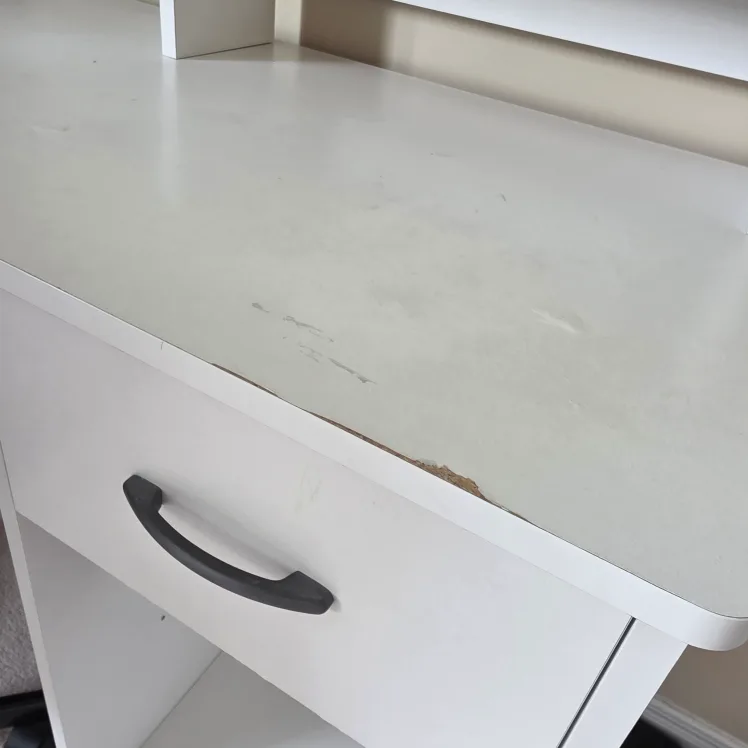 Set of White Desk and LED Lamp image indicator(3)