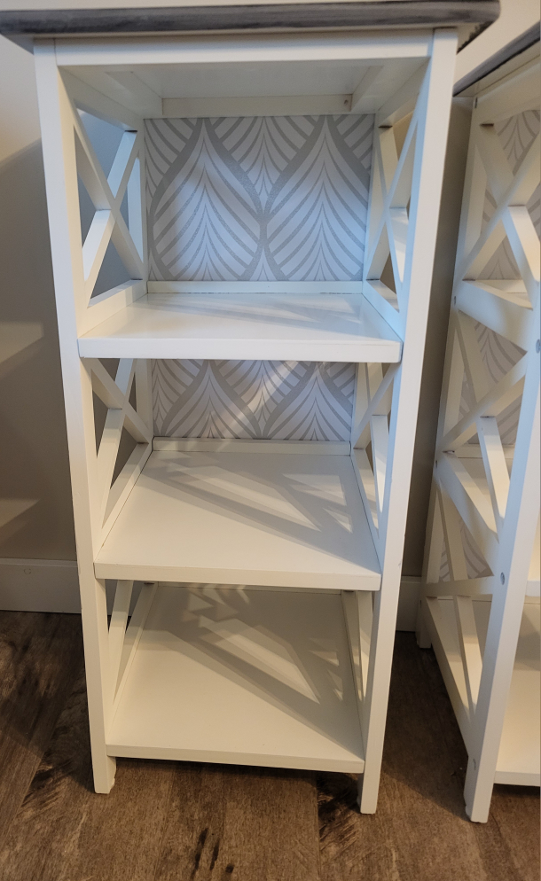 White storage Shelves With Grey Tops - photo 3
