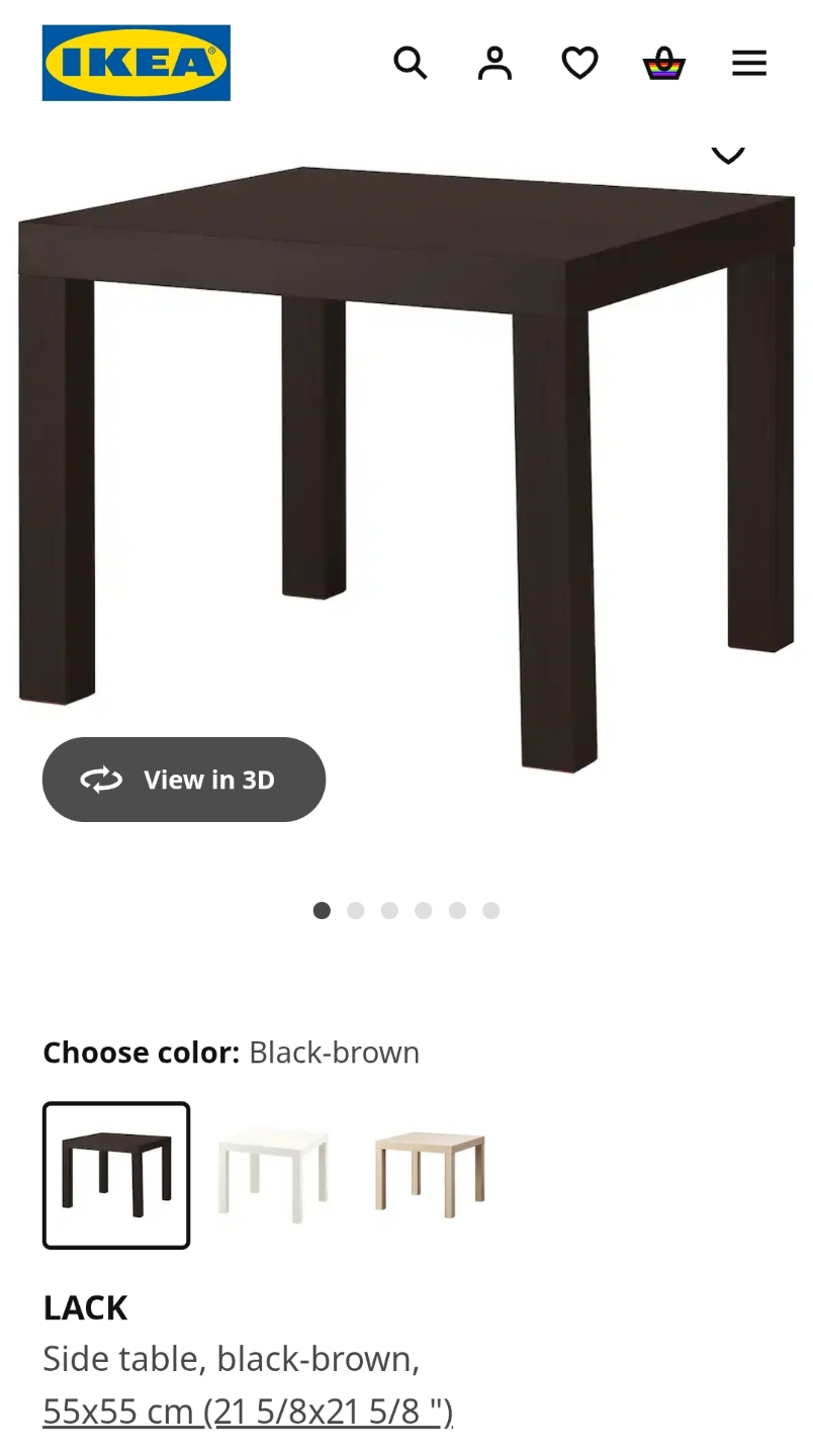 Ikea Lack TV Bench and Side Table (Black) - photo 5