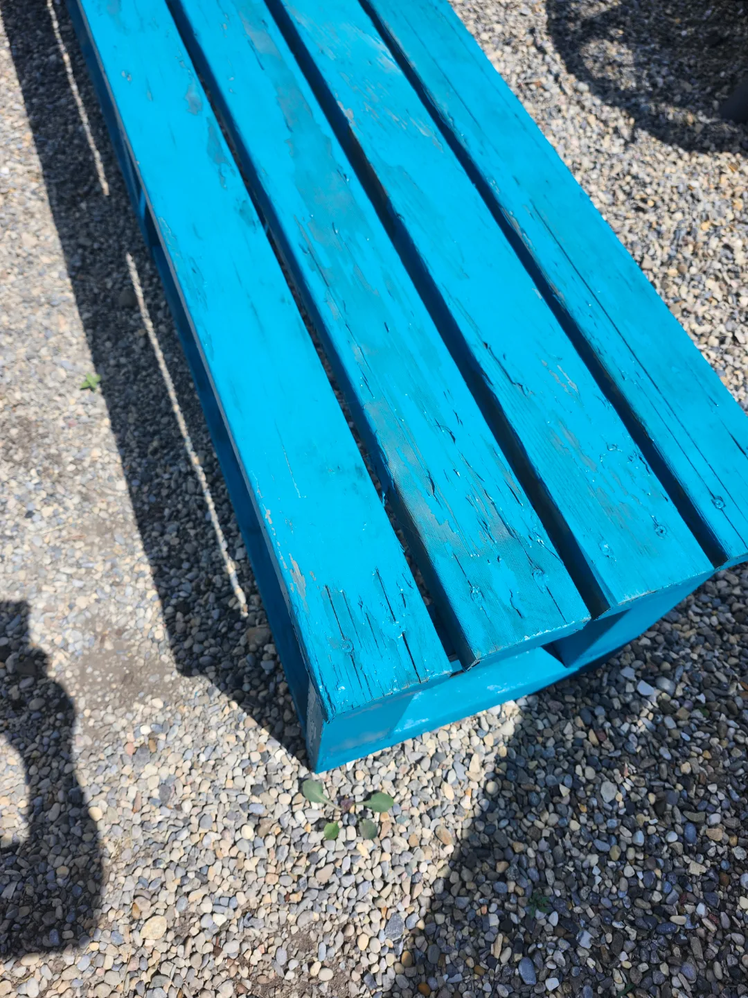 Bright blue outdoor bench image indicator(3)