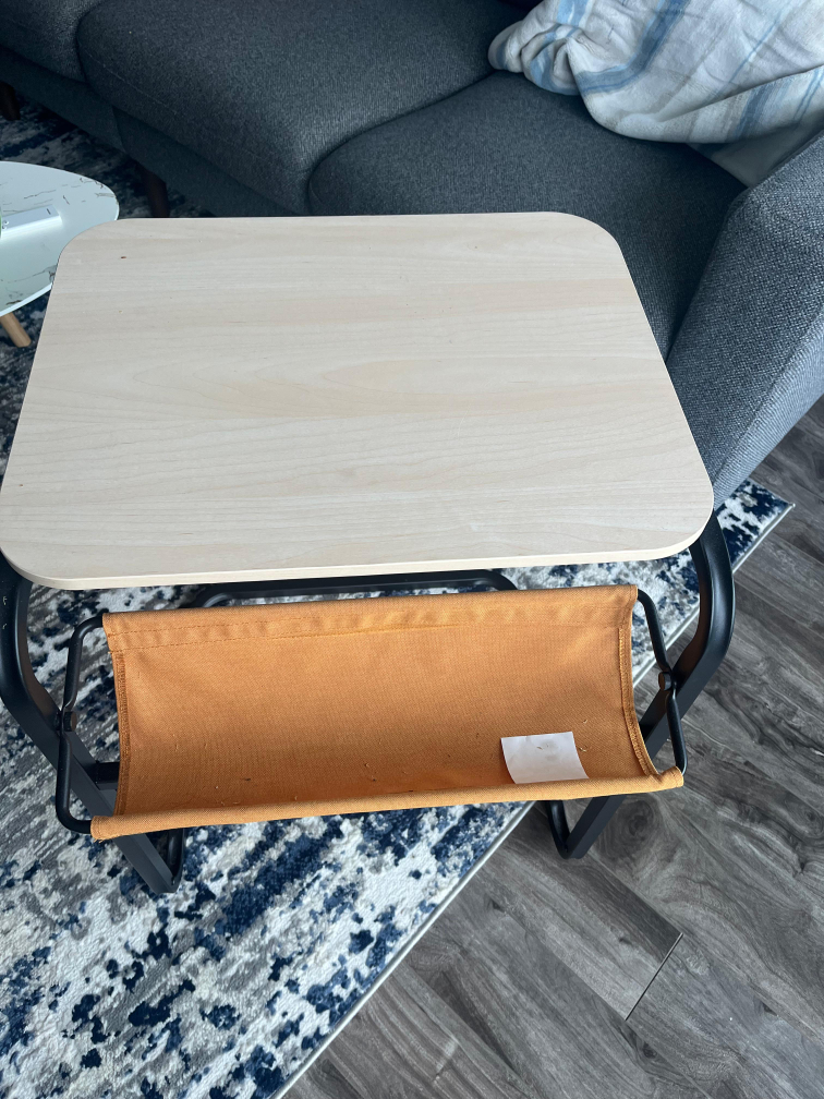 Side table anthracite/birch effect dark yellow - photo 2