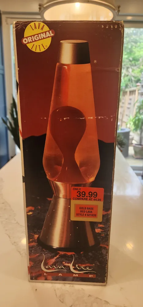 Lava Lamp - red lava gold base from early 1990s image indicator(2)