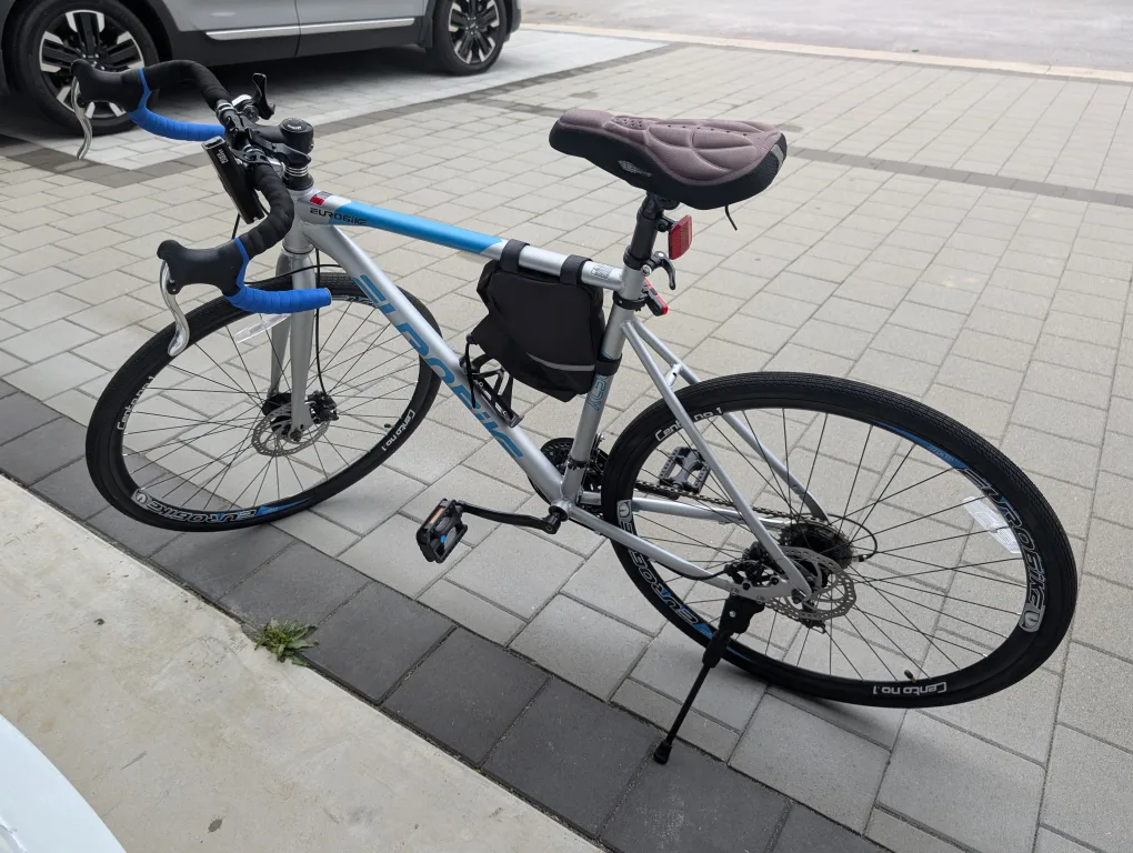 Eurobike Road Bike - Silver and Blue thumbnail