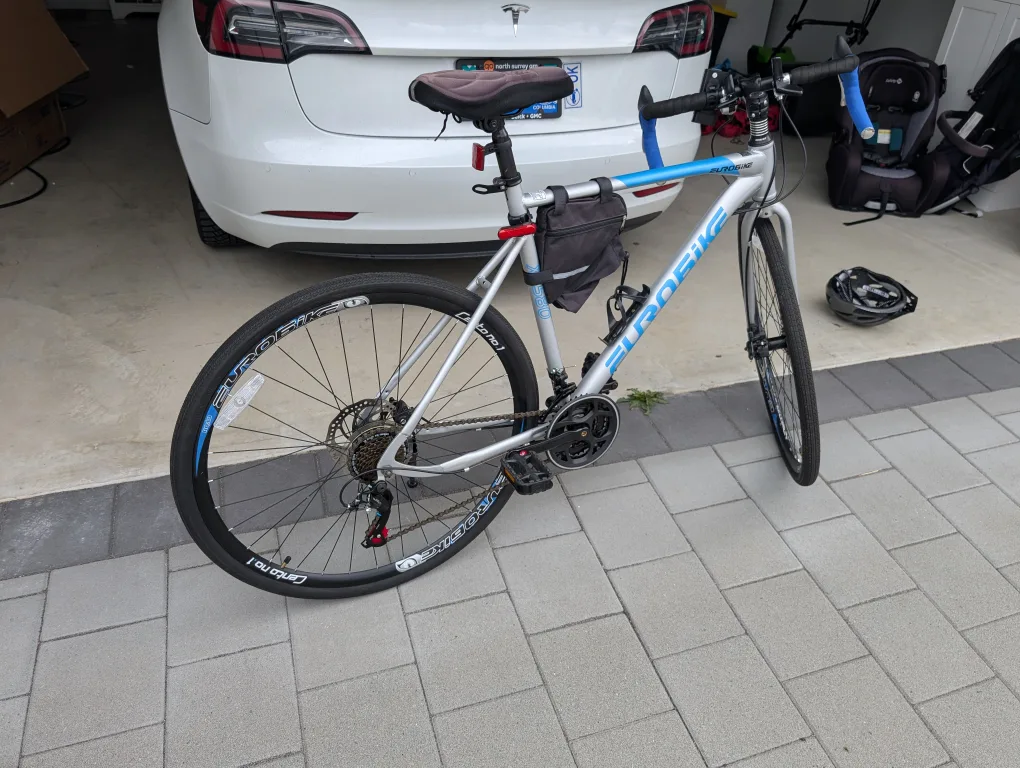 Eurobike Road Bike - Silver and Blue image indicator(3)