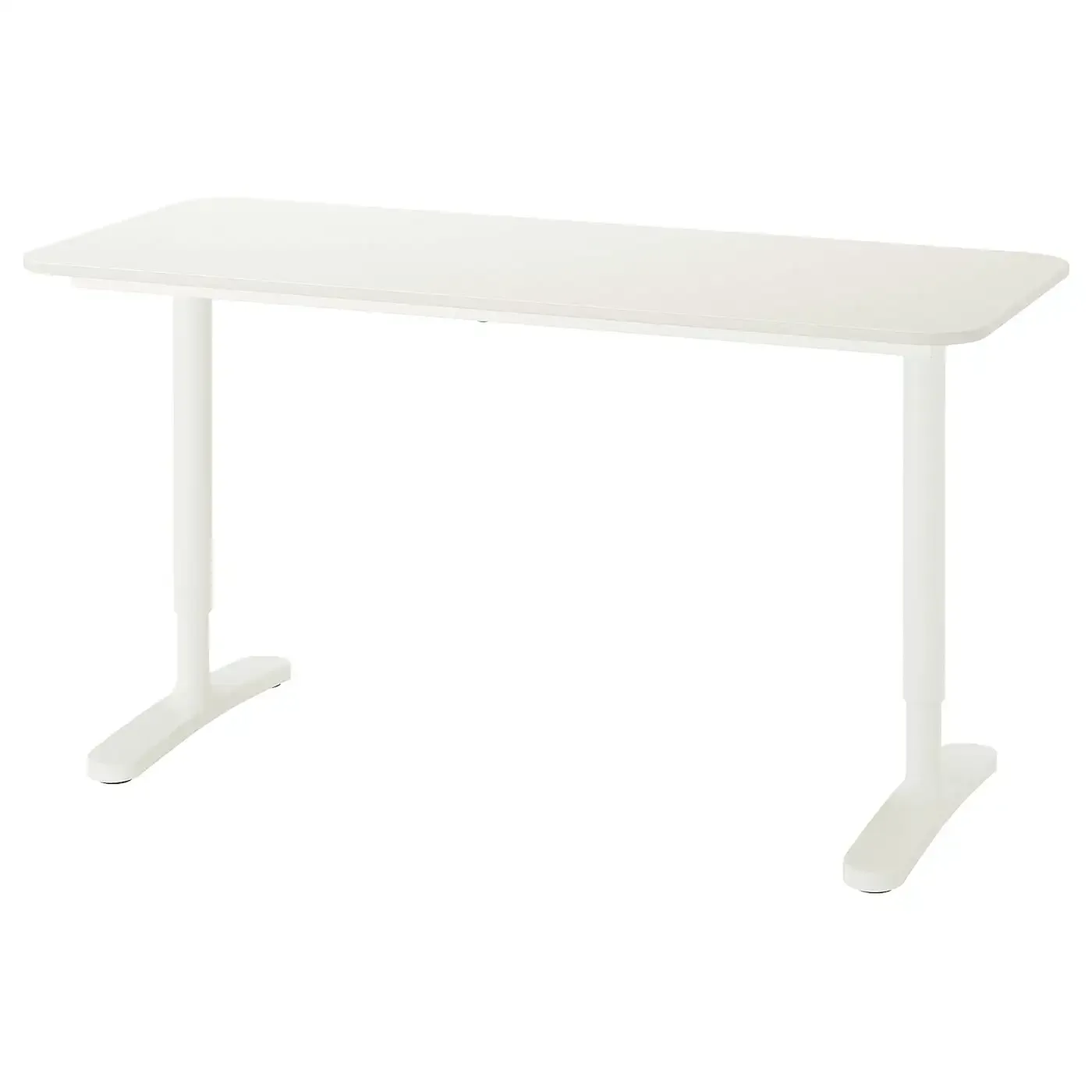 White IKEA BEKANT powered standing desk thumbnail
