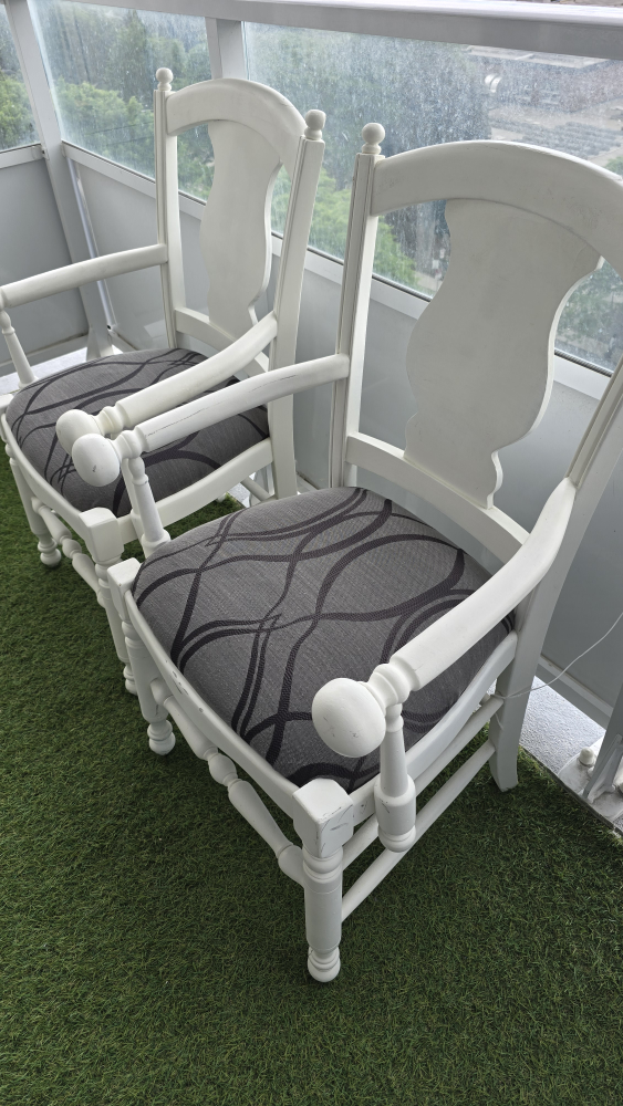 Set of 2 White Armchairs - photo 4
