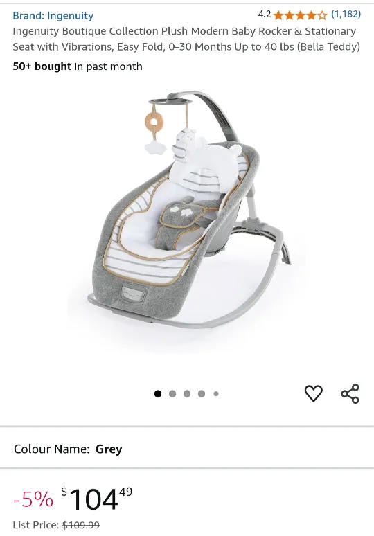 Ingenuity Boutique Collection Baby Rocker image indicator(5)