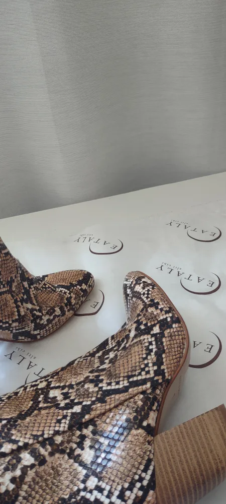 (NEW) ALDO Snakeskin Print Ankle Boots image indicator(5)