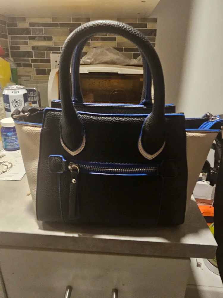 Nine West Black & Cream Handbag thumbnail