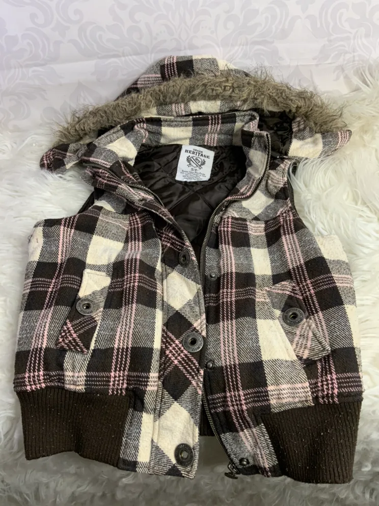 Vest brown and beige thumbnail