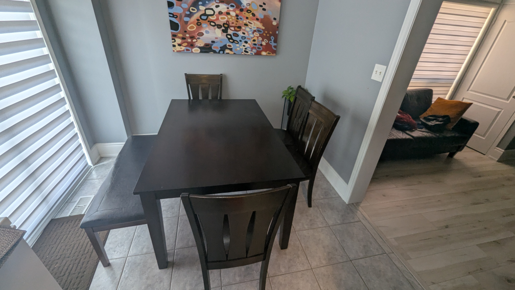 Dining Table with Chairs and Bench - photo 2