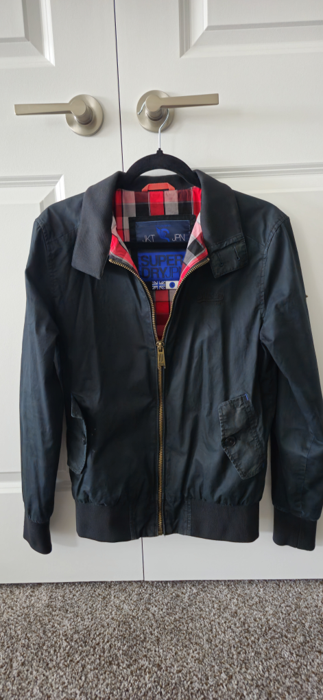 SuperDry Longhorn Harrington Black Full Zip Jacket