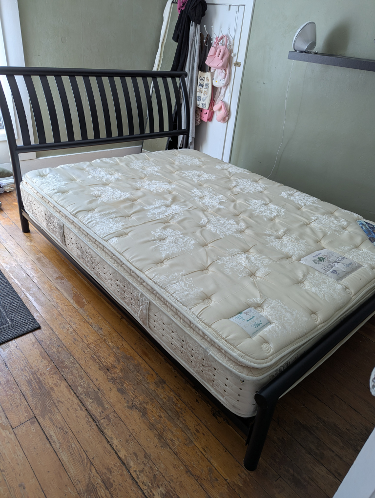 Queen Bed Frame and Mattress