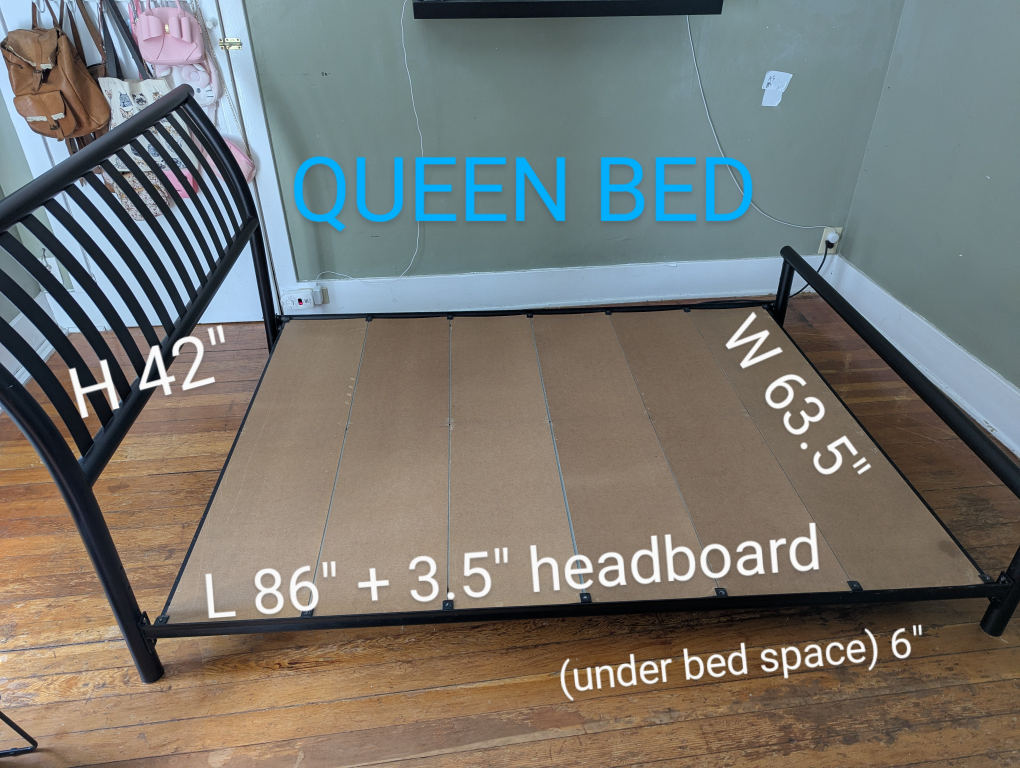 Queen Bed Frame and Mattress - photo 2