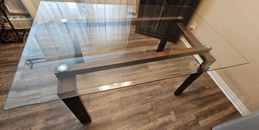 Glass Top Dining Table