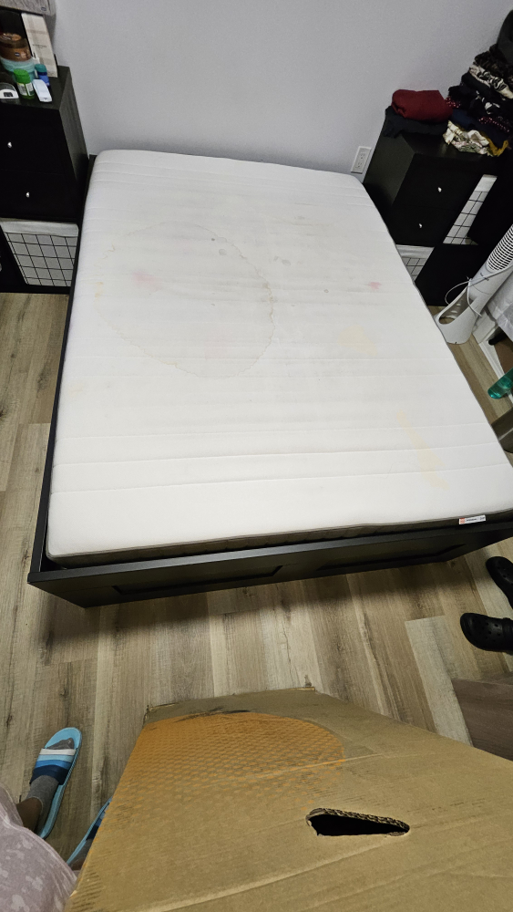 IKEA Bed Frame with Storage + Morgdeal Mattress - photo 5
