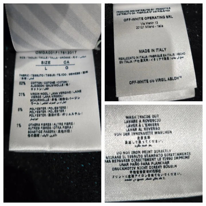 OFF-WHITE Brushed Flannel Overshirt Jacket Size L — Tall image indicator(8)