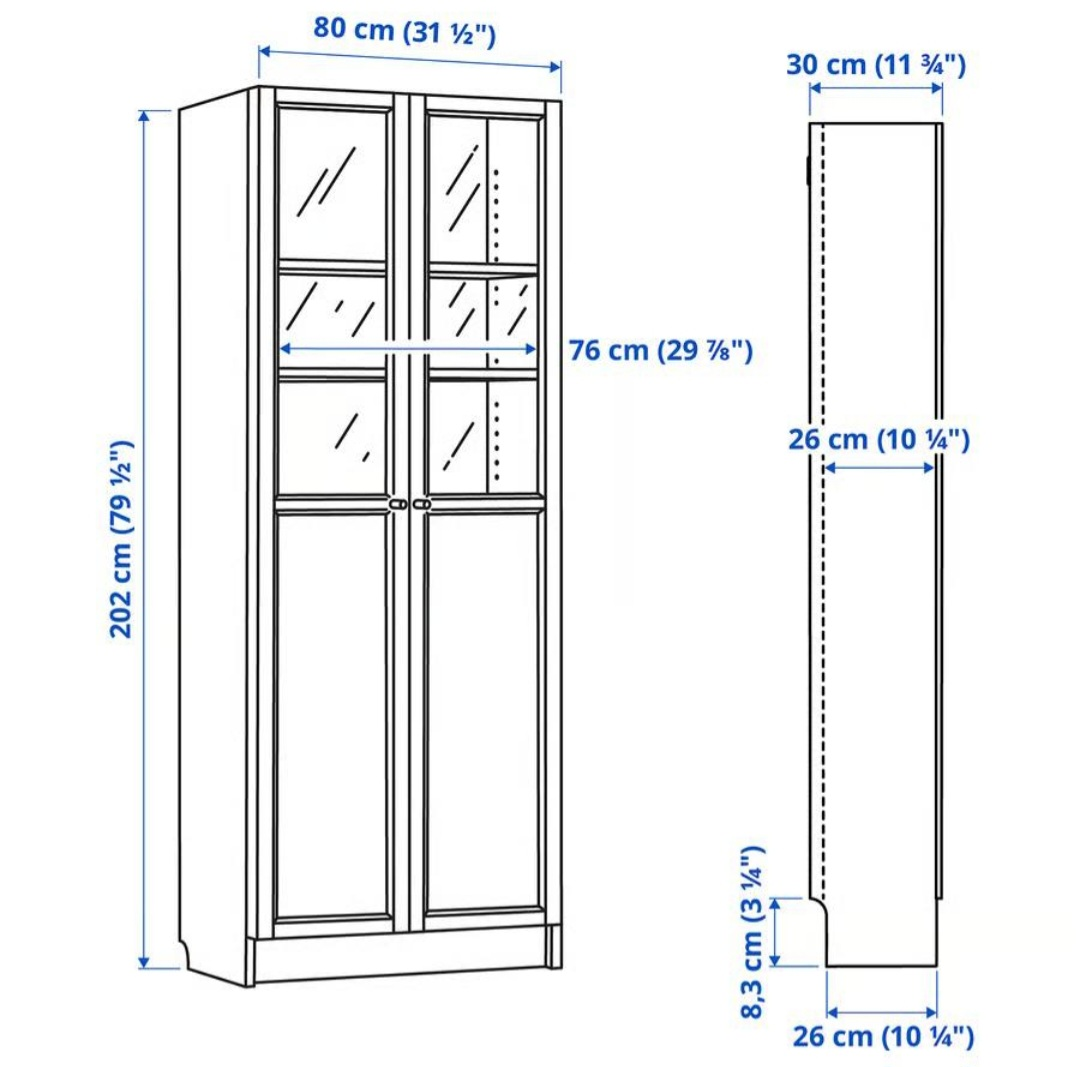 2 door IKEA Billy/Oxberg model used in good condition - photo 2