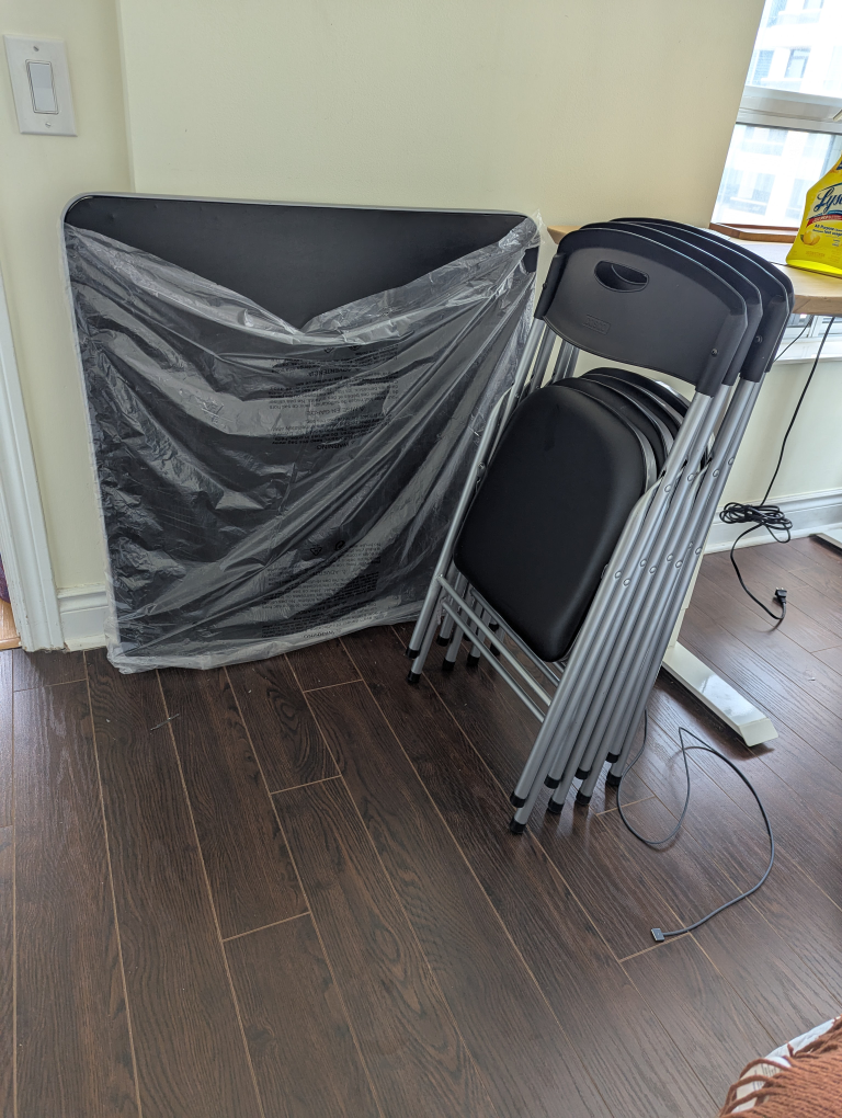 Cosco 5-Piece Folding Table and Chair Set - Black - photo 4