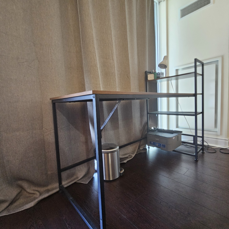 HOMIDEC Computer Desk with Bookshelf - Vintage Oak - photo 2