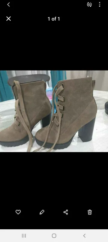 Lace Up Block Heel Boots thumbnail