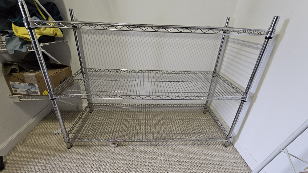 Heavy duty metal shelving unit
