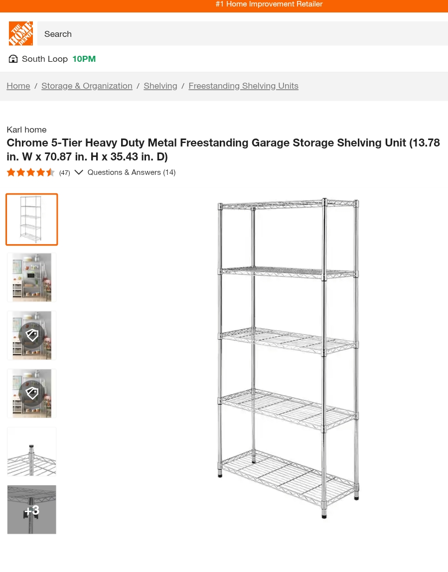 Heavy duty metal shelving unit - photo 3