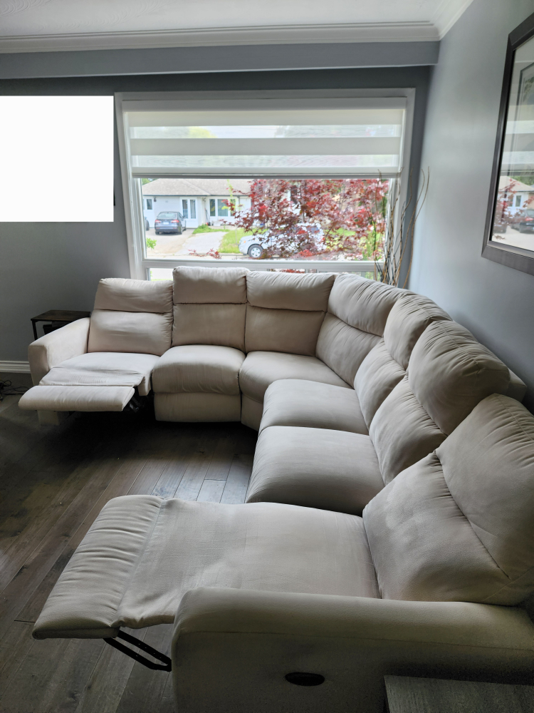 Cream Coloured Sectional Sofa - photo 5