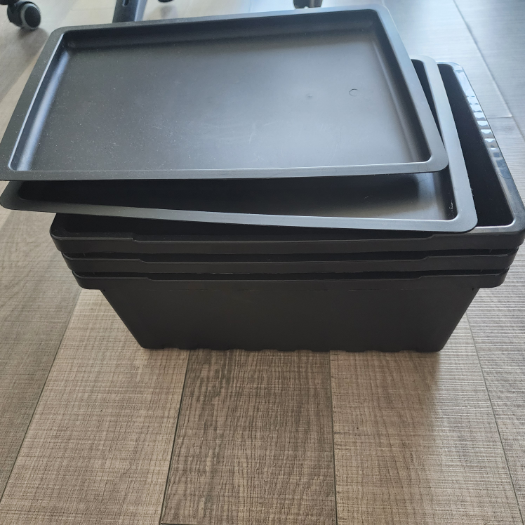 ikea Black Storage Bins*3